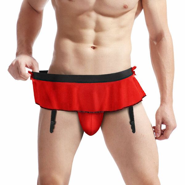 Sexy Skirt Garter Belt G-string Thong Trunks Underwear Briefs Lingerie
