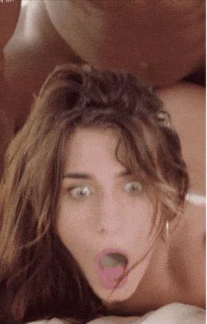 Your wife is realizing how bigger is his cock… a bit too much…