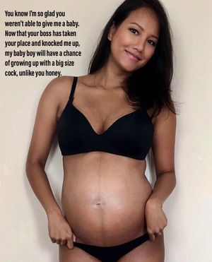 Even the baby inside me will have a bigger cock than my husband