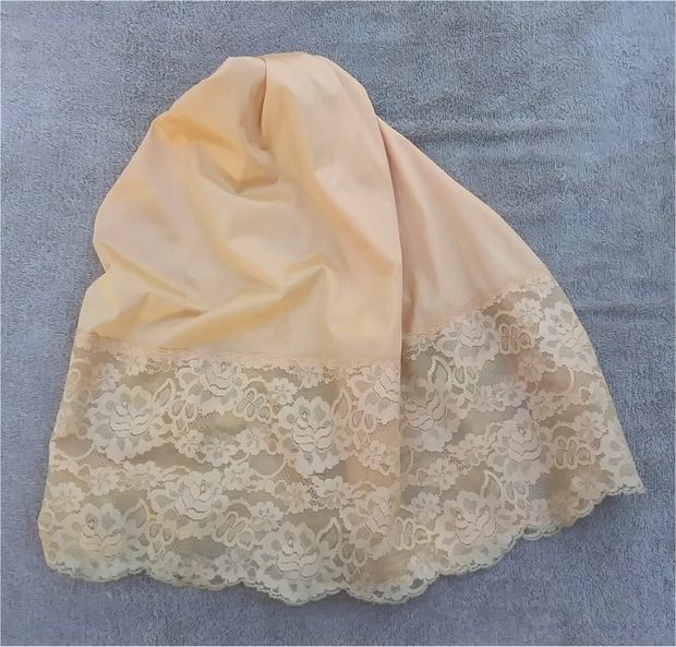 Patty's Golden Lacy Catfighting Slip!