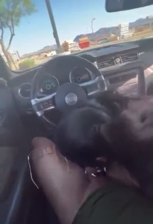 She loves giving her boyfriend car head