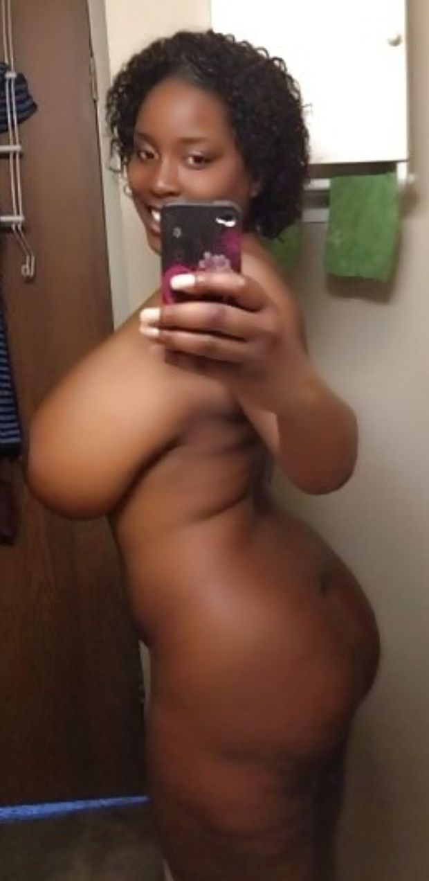 side profile ebony with huge breasts and curvy ass