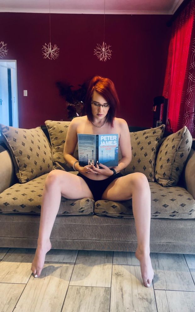 Readhead with book