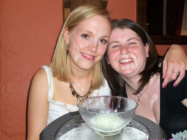 Carrie and Susan Enjoy A Cum-Cocktail