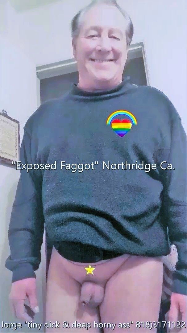 Jorge a Dick Sucker "Cum eater" Homosexual Showing his useless cock.
