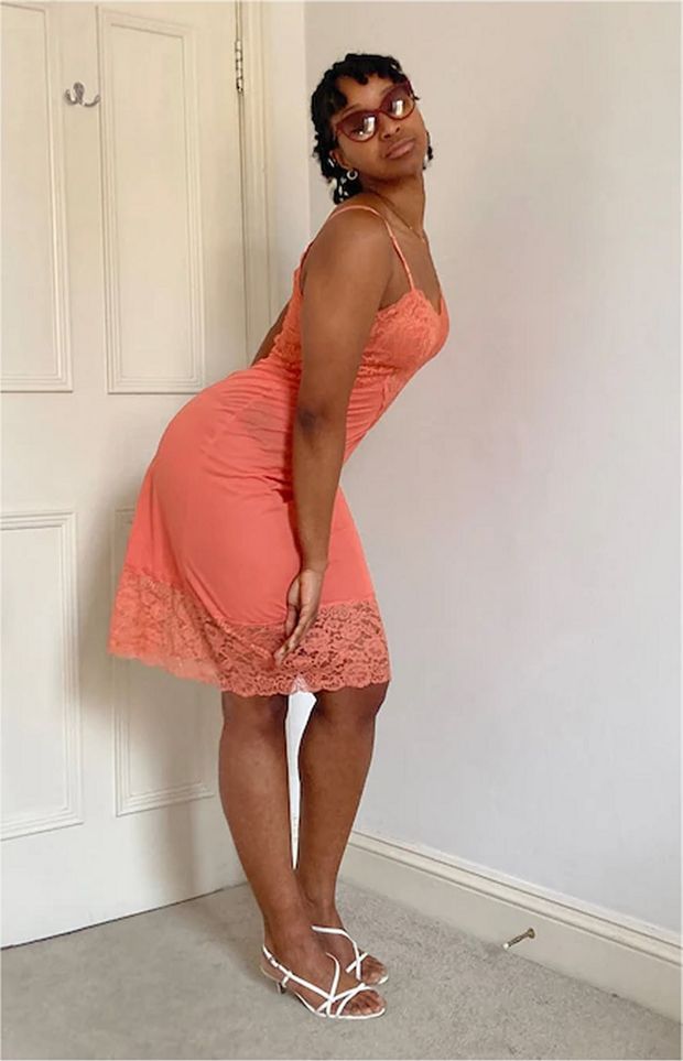 Gorgeous Lady, Lacy Slip!