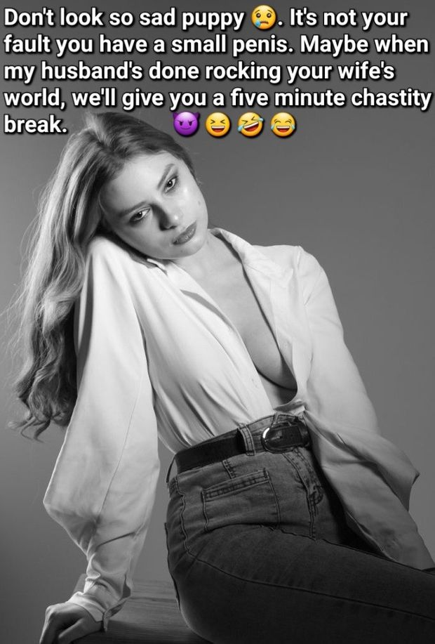 Wife swap gone wrong, my wife gets a big cock and I get a 5 minute chastity break to masterbate.
