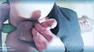 Jorge loves thick cucumbers to strech his ass hole while masturbating his tiny cock.