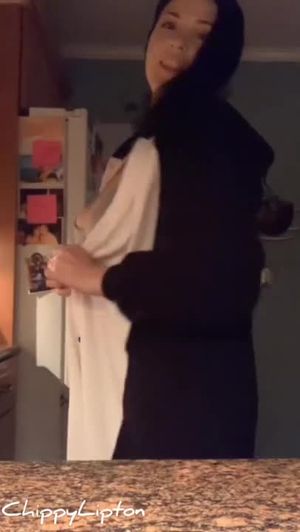 Quietly cumming for you in the kitchen