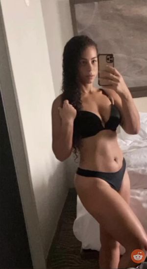 Samantha Irvin in her bra and panties