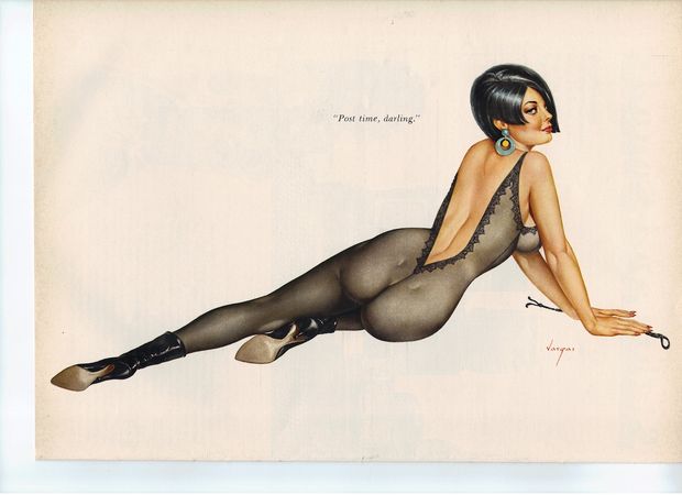 Vargas Playboy Feb 1967 Raven Haired Beauty