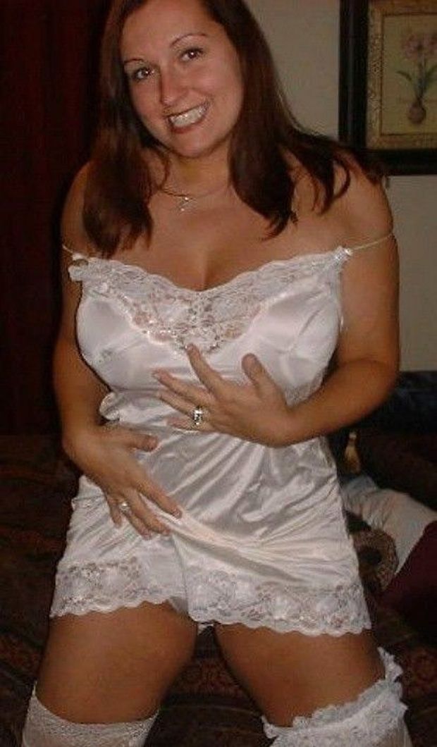 She is Ready to Bed in that Fabulous Slip!