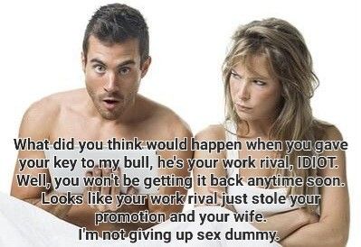 Work rival takes my chastity keys, my promotion and my wife. Conned into a cuckold chastity lifestyle by my work bully.
