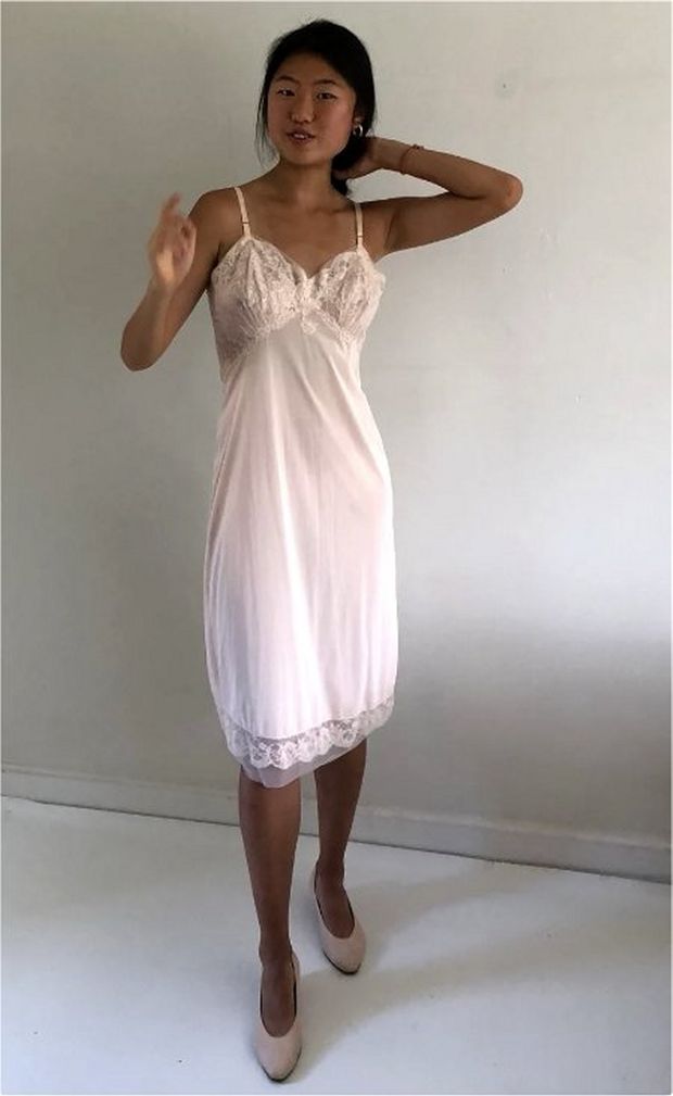 Gorgeous Lady, Lacy Slip!