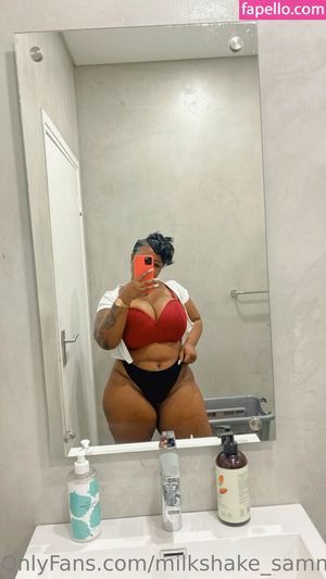 Milkshake Samme in her Red bra and panties