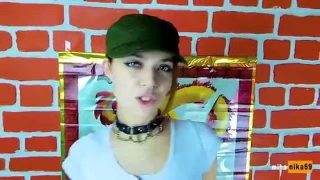 horny beauty playing with a dildo