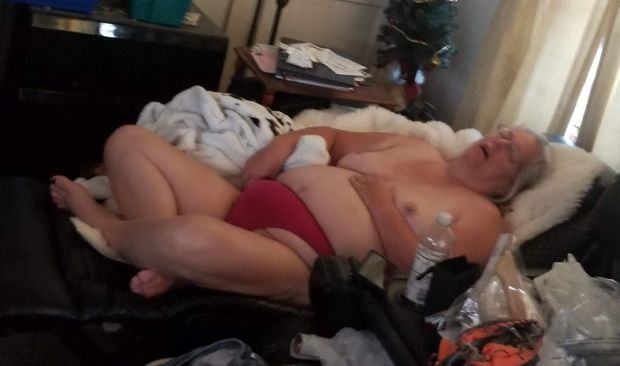 Caught lesbian sister almost completely nude