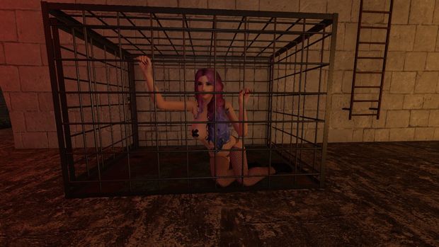 In a cage