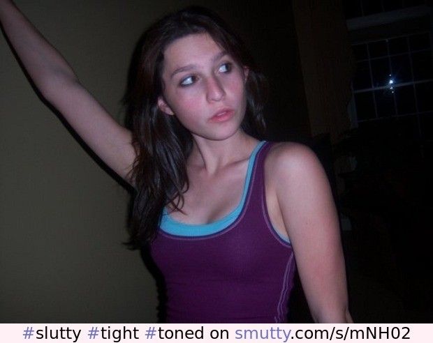 Slutty lil teenslut seductively poses