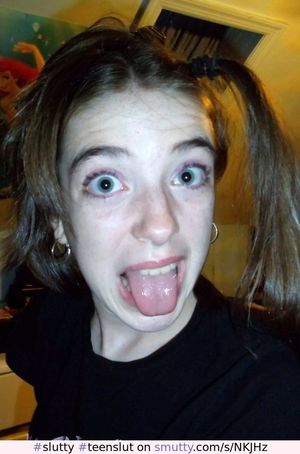 Slutty lil teenslut is in need of a massive cock to put in her eager lil slutty mouth