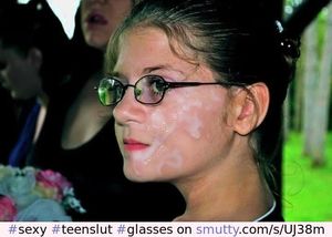Sexy lil teenslut public facial cumshot