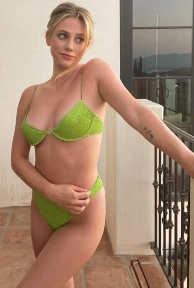 Lili Reinhart - Green Bikini