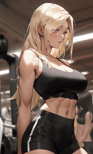 Cute chick at the gym