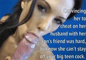 Your friend's hot married mom loves pleasuring your big teen cock