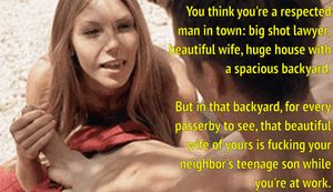 Housewife cheats on her husband with the neighbor's teen son in broad daylight