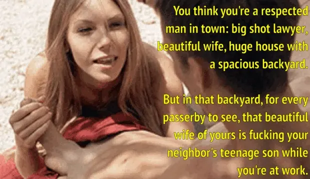 Housewife cheats on her husband with the neighbor's teen son in broad daylight