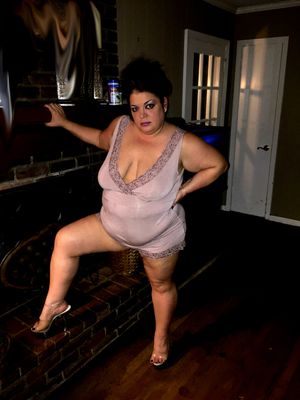 Liz Modeling Lingerie and Heels for a visitor who saw her profile on Fetlife