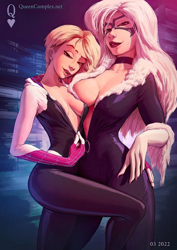 Black Cat with Ghost Spider