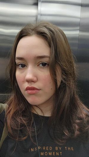 Teen Brazilian Cute Face Selfie in Elevator