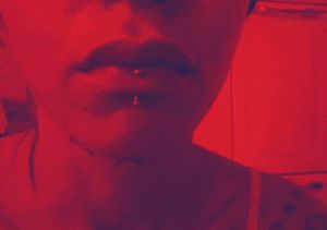 Sexy mouth exposed licking big lips