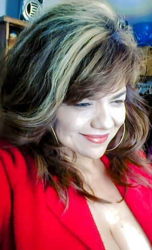 Mexican busty sex slave mom Maricarmen J. Mendezz got happy to obtain a red jacket as a prize after a long time wearing thongs.