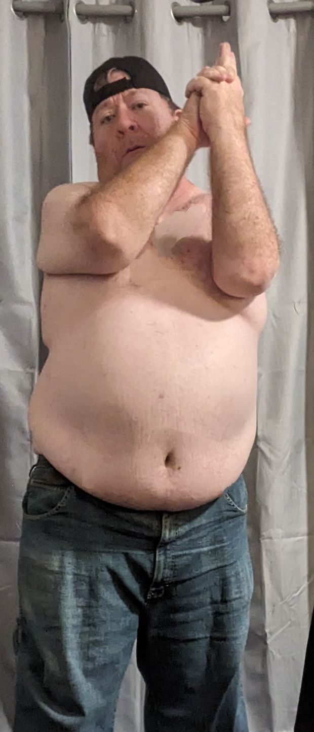 The shirt less man