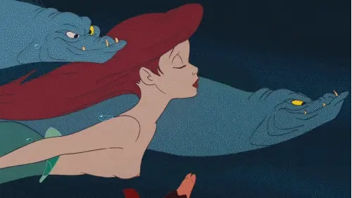 Ariel Swimming