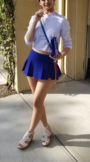 Indian slut in a sexy miniskirt