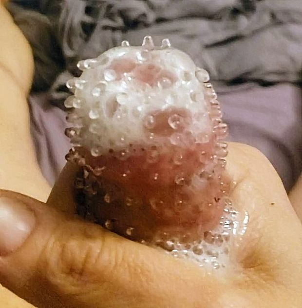 Cumming in my Tickler Sleeve
