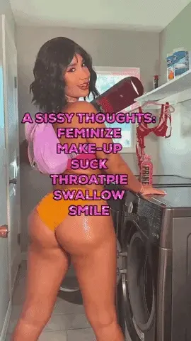 A Sissy Thoughts: Femininize, Make-Up Suck, ThroatPie, Swallow, Smile