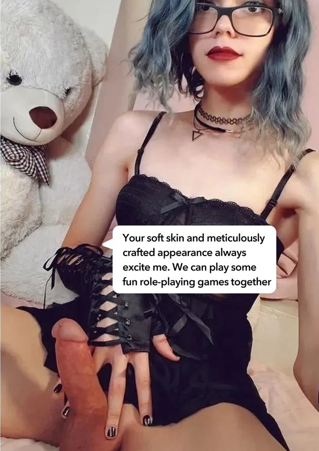 "I'll whisper naughty fantasies in your ear, driving you wild in your chastity cage."