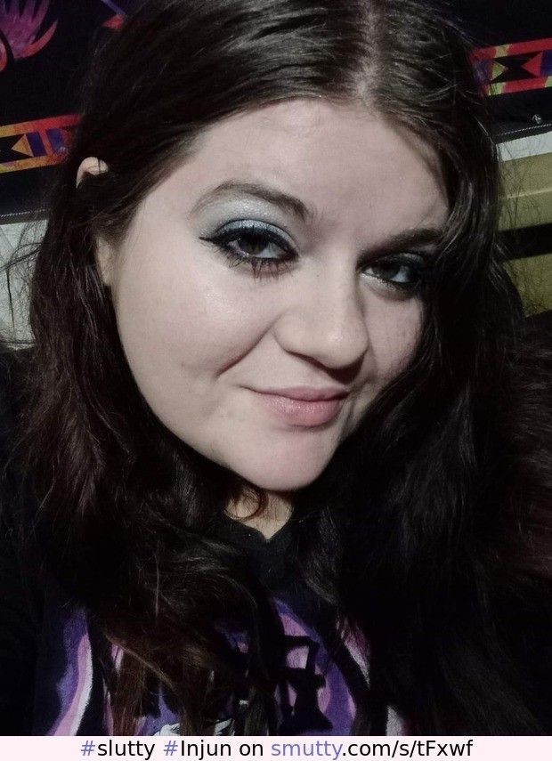 Slutty lil Injun sex object takes a selfie with fuck me eyes
