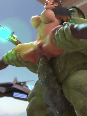 Hulk smashes Lady Loki