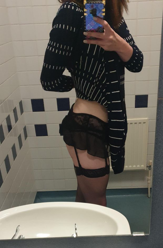 stockings secretary selfie