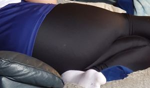 Tight ass in her tight running outfit. Would you chase it?