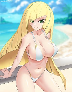 Lusamine pinup by DeepSpace