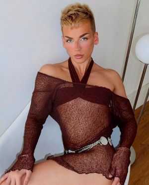 The influencer was seen wearing this bikini and cover-up