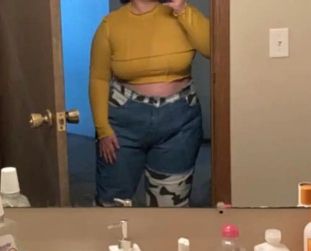 Her body before