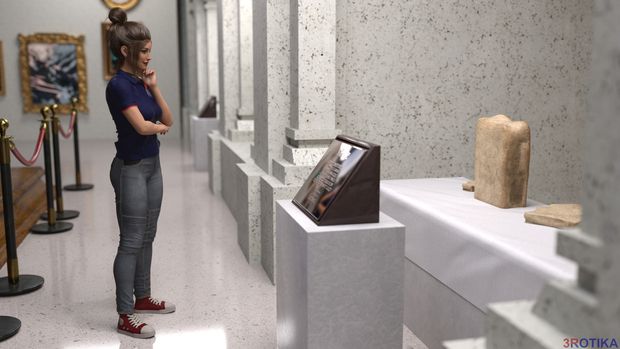 The Mysterious Woman is at the Museum. What Could She be Doing There?