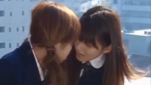 Intimate lesbian moment